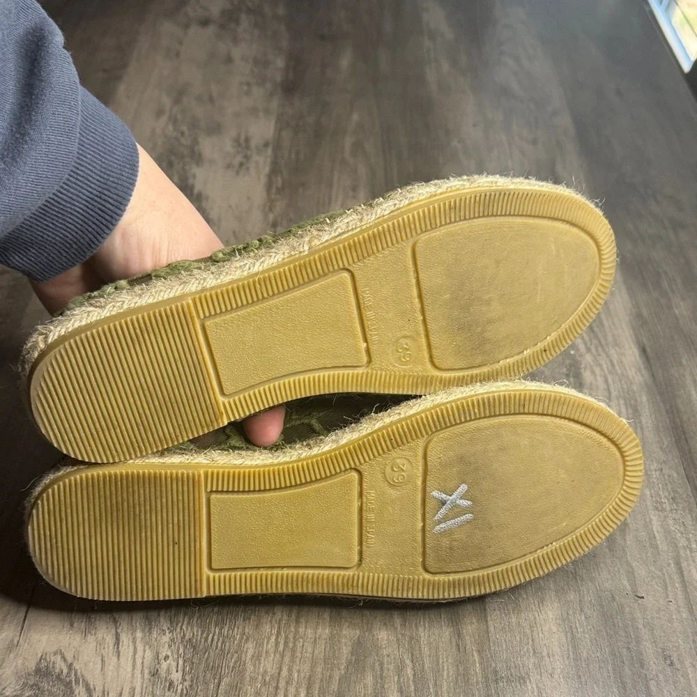 Toni Pons Far Espadrille Khaki Green Lace Shoe